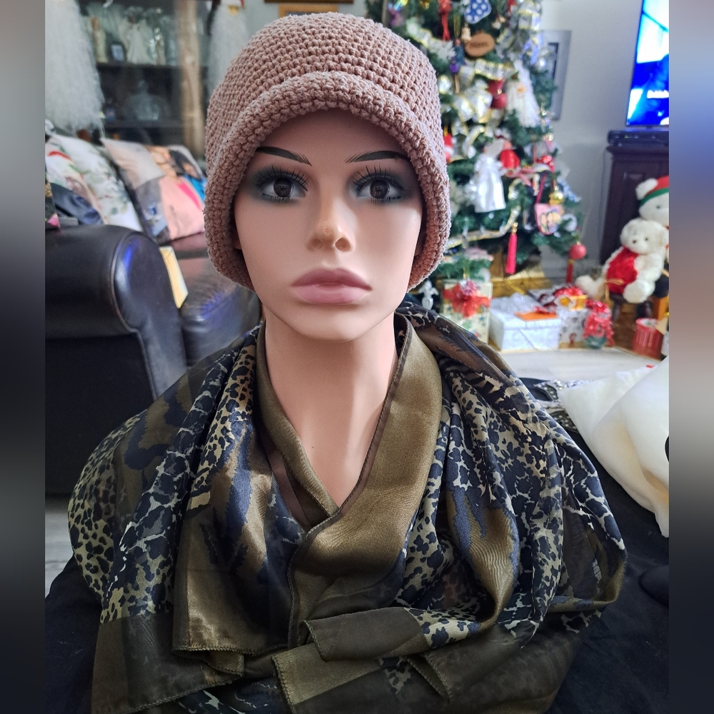 Handmade Crochet Beanie in Pink